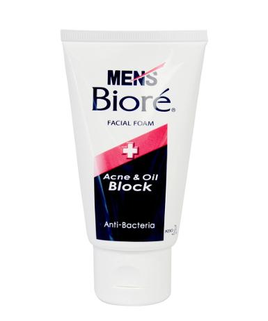 Mens Biore Facial Foam Acne & Oil Block